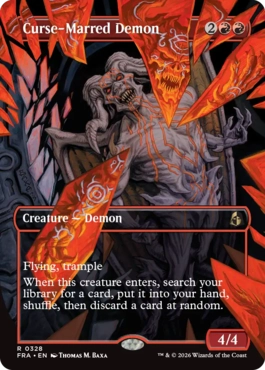 [328]【EN】■ボーダーレス■呪い傷の悪魔/Curse-Marred Demon【FRA】[R][赤]