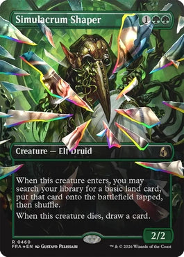 [460]【EN】【ファセットFOIL】■ボーダーレス■身代わりの形成師/Simulacrum Shaper【FRA】[R][緑]
