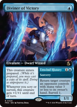 [425]【EN】【FOIL】■拡張アート■勝利の預言者/Diviner of Victory【FRA】[R][青]