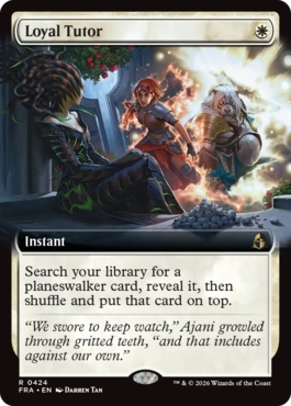 [424]【EN】【FOIL】■拡張アート■忠誠の教示者/Loyal Tutor【FRA】[R][白]