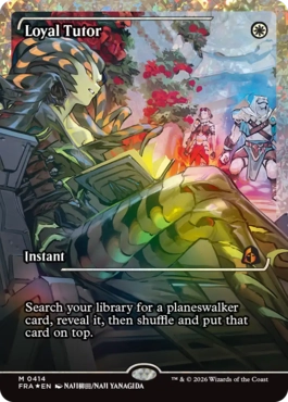 [414]【EN】【フラクチャーFOIL】■ジャパンショーケース■忠誠の教示者/Loyal Tutor【FRA】[M][白]
