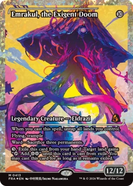 [413]【EN】【フラクチャーFOIL】■ジャパンショーケース■迫り来る破滅、エムラクール/Emrakul, the Exigent Doom【FRA】[M][無]