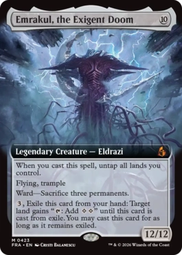 [423]【EN】■拡張アート■迫り来る破滅、エムラクール/Emrakul, the Exigent Doom【FRA】[M][無]