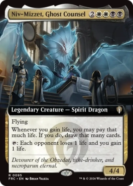 [095]【EN】■拡張アート■幽霊弁護士、ニヴ＝ミゼット/Niv-Mizzet, Ghost Counsel【FRC】[R][多色]