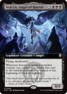 [092]【EN】■拡張アート■恐怖の天使、アヴァシン/Avacyn, Angel of Horror【FRC】[R][黒]