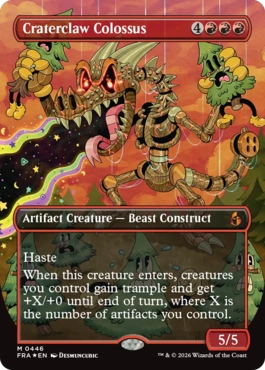 [446]【EN】【FOIL】■ボーダーレス■孔爪の巨像/Craterclaw Colossus【FRA】[M][赤]