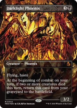 [444]【EN】【FOIL】■ボーダーレス■夜光のフェニックス/Darklight Phoenix【FRA】[M][黒]