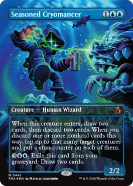 [441]【EN】【FOIL】■ボーダーレス■歴戦の冷術士/Seasoned Cryomancer【FRA】[M][青]