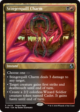 [434]【EN】【FOIL】■PROMO■スティンガークイルの魔除け/Stingerquill Charm【FRA】[U][多色]