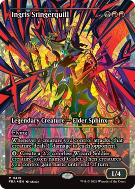 [419]【EN】【フラクチャーFOIL】■ジャパンショーケース■イングリス・スティンガークイル/Ingris Stingerquill【FRA】[M][多色]