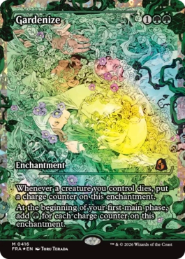 [416]【EN】【フラクチャーFOIL】■ジャパンショーケース■庭園化/Gardenize【FRA】[M][緑]