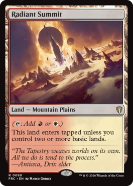 [080]【EN】光輝の山頂/Radiant Summit【FRC】[R][土地]