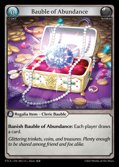 [002]【EN】【FOIL】Bauble of Abundance【FTCA】[SR][Norm]