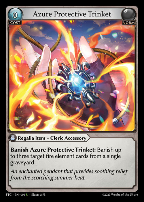 [005]【EN】【FOIL】Azure Protective Trinket【FTC】[U][Norm]