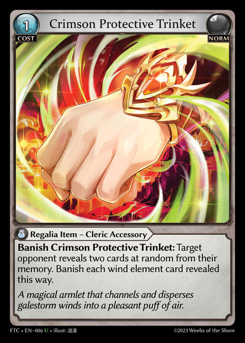 [006]【EN】【FOIL】Crimson Protective Trinket【FTC】[U][Norm]