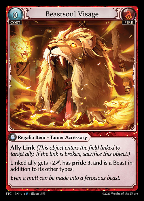 [011]【EN】【FOIL】Beastsoul Visage【FTC】[R][Fire]