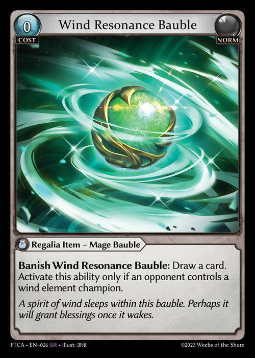 [026]【EN】【FOIL】Wind Resonance Bauble【FTCA】[SR][Norm]