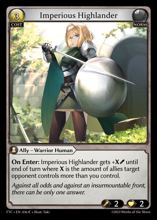 [036]【EN】【FOIL】Imperious Highlander【FTC】[C][Norm]