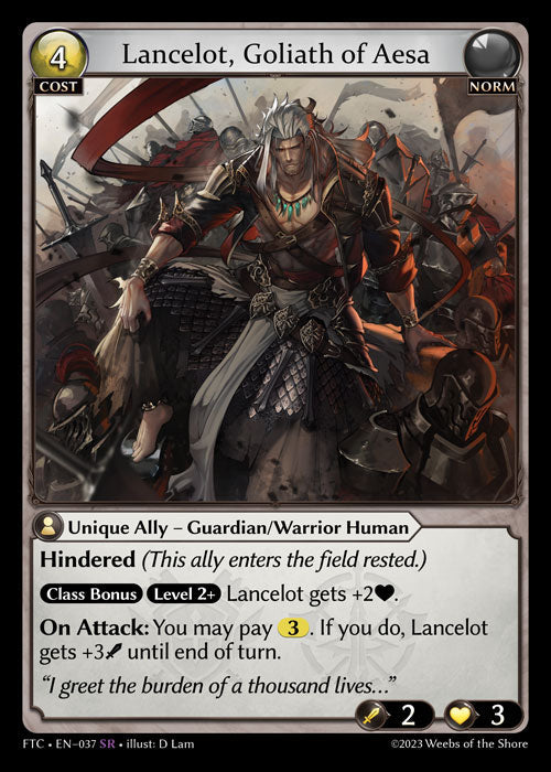 [037]【EN】Lancelot, Goliath of Aesa【FTC】[SR][Norm]