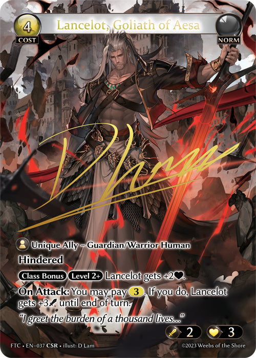 [037]【EN】【FOIL】Lancelot, Goliath of Aesa【FTC】[CSR][Norm]