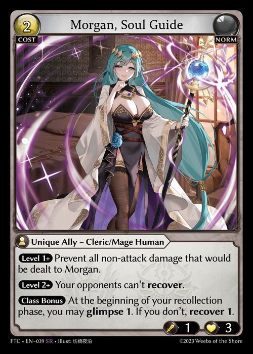 [039]【EN】【FOIL】Morgan, Soul Guide【FTC】[SR][Norm]