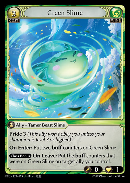 [075]【EN】【FOIL】Green Slime【FTC】[U][Wind]