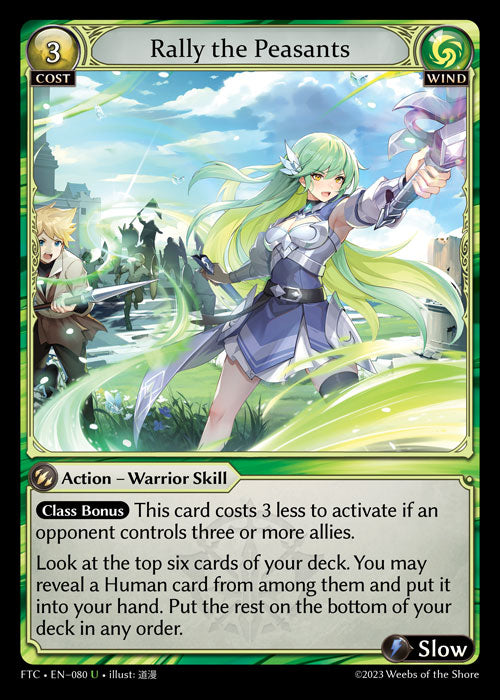 [080]【EN】【FOIL】Rally the Peasants【FTC】[U][Wind]