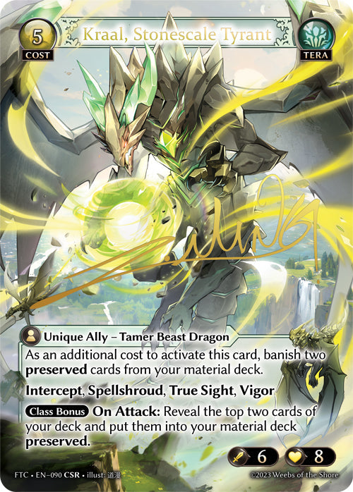 [090]【EN】【FOIL】Kraal, Stonescale Tyrant【FTC】[CSR][Tera]