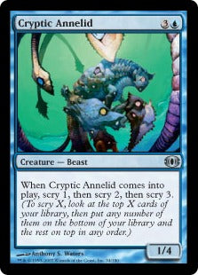 [037]【EN】【FOIL】謎めいたアネリッド/Cryptic Annelid【FUT】[U][青]