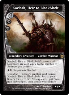 [076]【EN】【FOIL】黒き剣の継承者コーラシュ/Korlash, Heir to Blackblade【FUT】[R][黒]