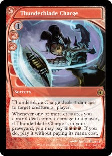[124]【EN】【FOIL】雷刃の突撃/Thunderblade Charge【FUT】[R][赤]