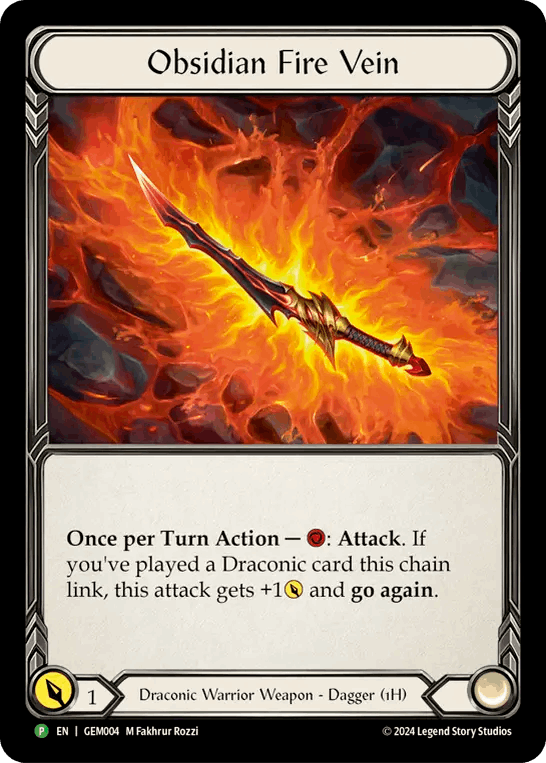 ★特価品★[004]【EN】【Cold Foil】Obsidian Fire Vein/黒曜の炎脈【GEM】[P]
