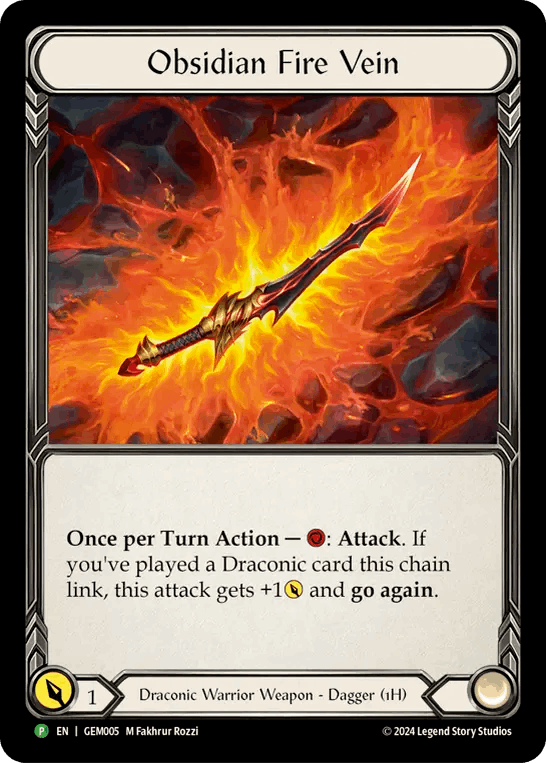 ★特価品★[005]【EN】【Cold Foil】Obsidian Fire Vein/黒曜の炎脈【GEM】[P]