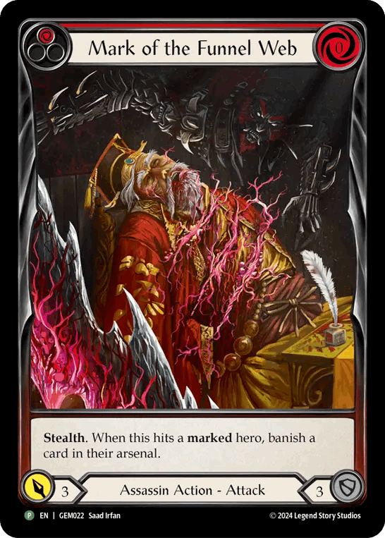 ★特価品★[022]【EN】【Rainbow Foil】Mark of the Funnel Web/凶牙の標的(赤)【GEM】[P]