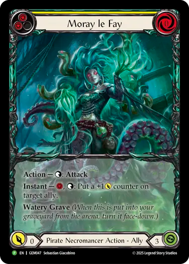★特価品★[047]【EN】【Rainbow Foil】Moray le Fay/モレイ・ル・フェイ(黄)【GEM】[P]