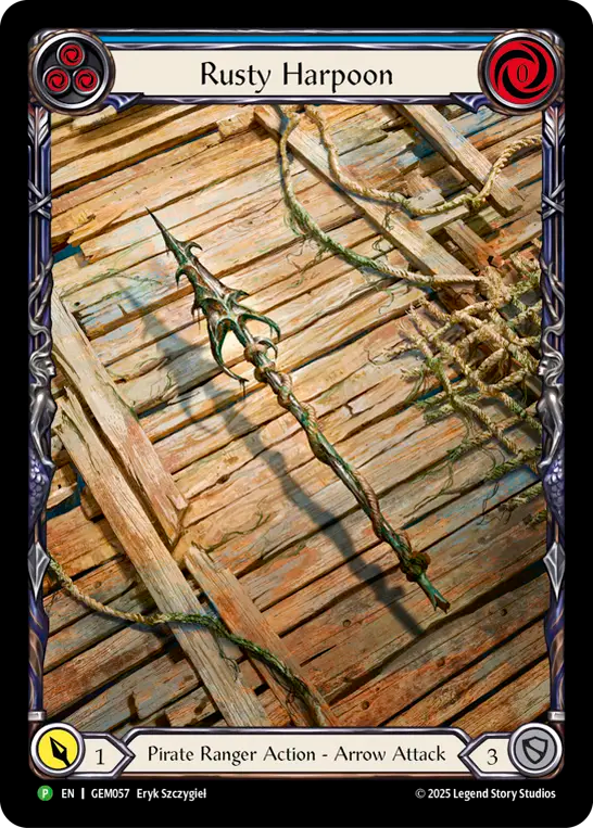 ★特価品★[057]【EN】【Rainbow Foil】Rusty Harpoon/錆び付いた銛(青)【GEM】[P]