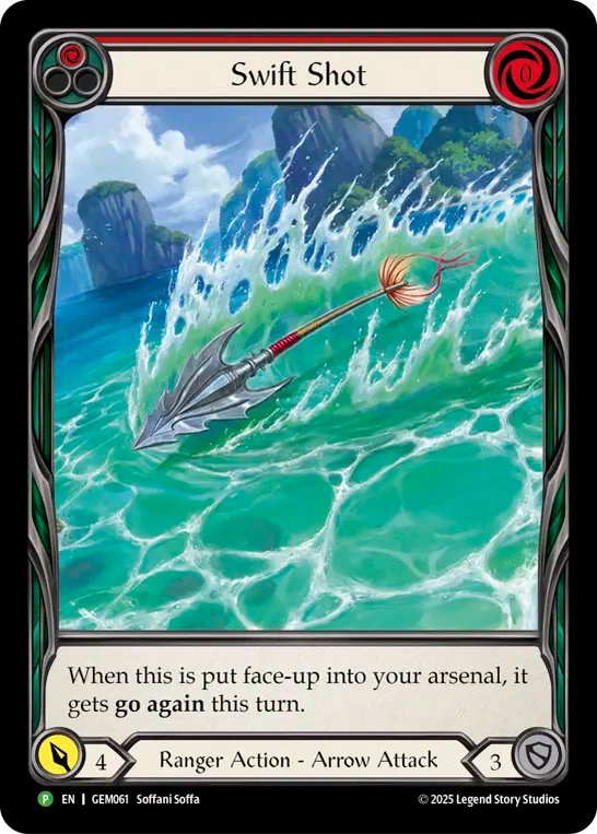 ★特価品★[061]【EN】【Rainbow Foil】Swift Shot/水切る射撃(赤)【GEM】[P]