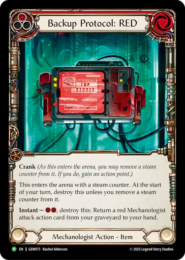 ★特価品★[073]【EN】【Cold Foil】Backup Protocol: RED/バックアップ手順：RED(赤)【GEM】[P]