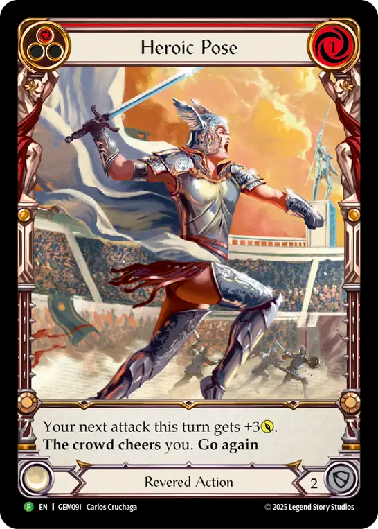 ★特価品★[091]【EN】Heroic Pose/英雄の佇まい(赤)【GEM】[P]