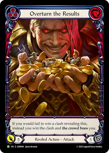★特価品★[094]【EN】【Rainbow Foil】Overturn the Results/勝敗の改竄(青)【GEM】[P]