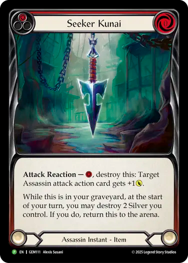 ★特価品★[111]【EN】【Cold Foil】Seeker Kunai/狙い澄ますクナイ(赤)【GEM】[P]