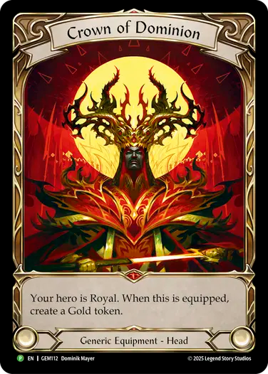 ★特価品★[112]【EN】【Rainbow Foil】Crown of Dominion/支配の王冠【GEM】[P]