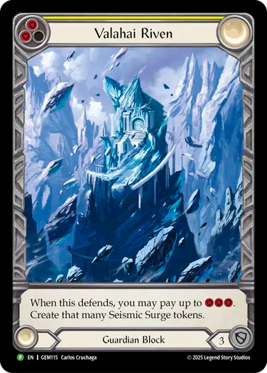 ★特価品★[115]【EN】【Rainbow Foil】Valahai Riven/ヴァラハイの分断(黄)【GEM】[P]