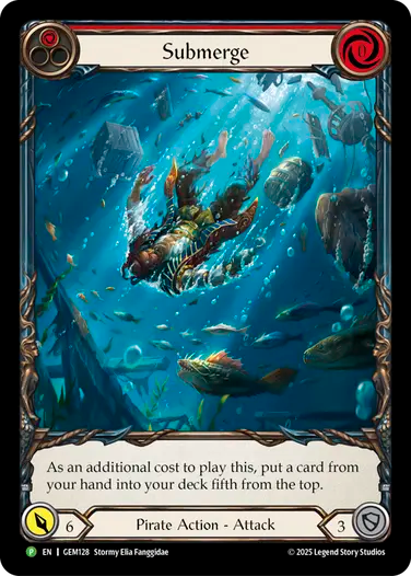 ★特価品★[128]【EN】【Rainbow Foil】Submerge/水没(赤)【GEM】[P]