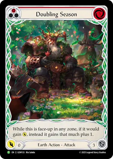 ★特価品★[133]【EN】【Rainbow Foil】Doubling Season/倍増の季節(赤)【GEM】[P]