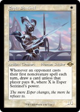 [002]【EN】【FOIL】■旧枠■エスパーの歩哨/Esper Sentinel【H2R】[R][白]