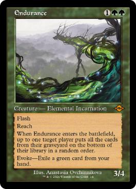 [014]【EN】【FOIL】■旧枠■忍耐/Endurance【H2R】[M][緑]