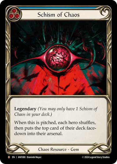 [000]【EN】【Cold Foil】混沌の分裂/Schism of Chaos[青]【HNT】[Chaos][F]