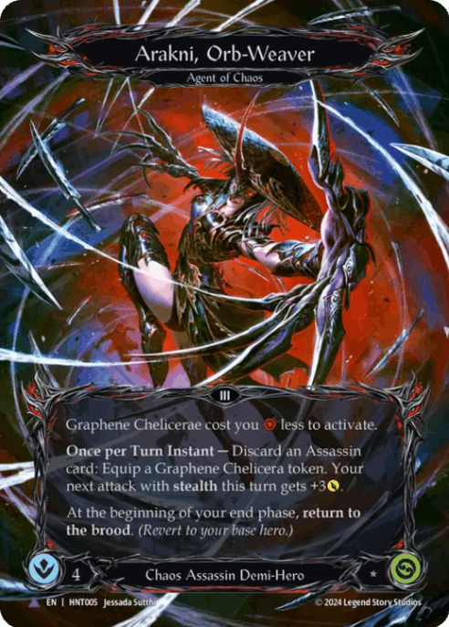 [005]【EN】【Cold Foil】円環蜘蛛のアラクニ/Arakni, Orb-Weaver【HNT】[Chaos Assassin][Marvel]