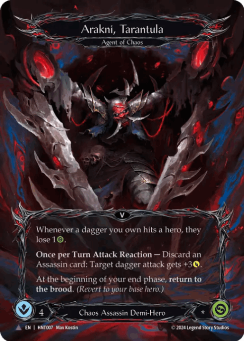 [007]【EN】【Cold Foil】タランチュラのアラクニ/Arakni, Tarantula【HNT】[Chaos Assassin][Marvel]